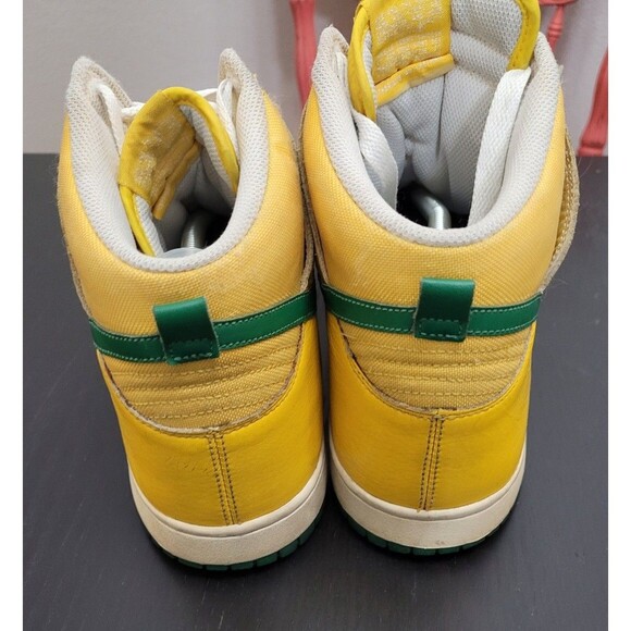 Nike Dunk High Yellow 317982-731 Men\'s Size 14 Pine Green Brazil  Packers main image 6